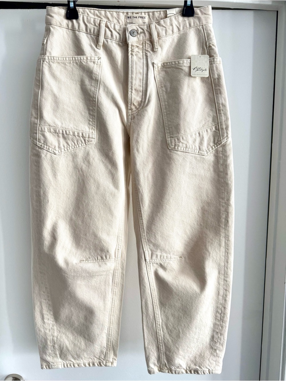Free People Women’s Ivory Dusty Roads Jeans